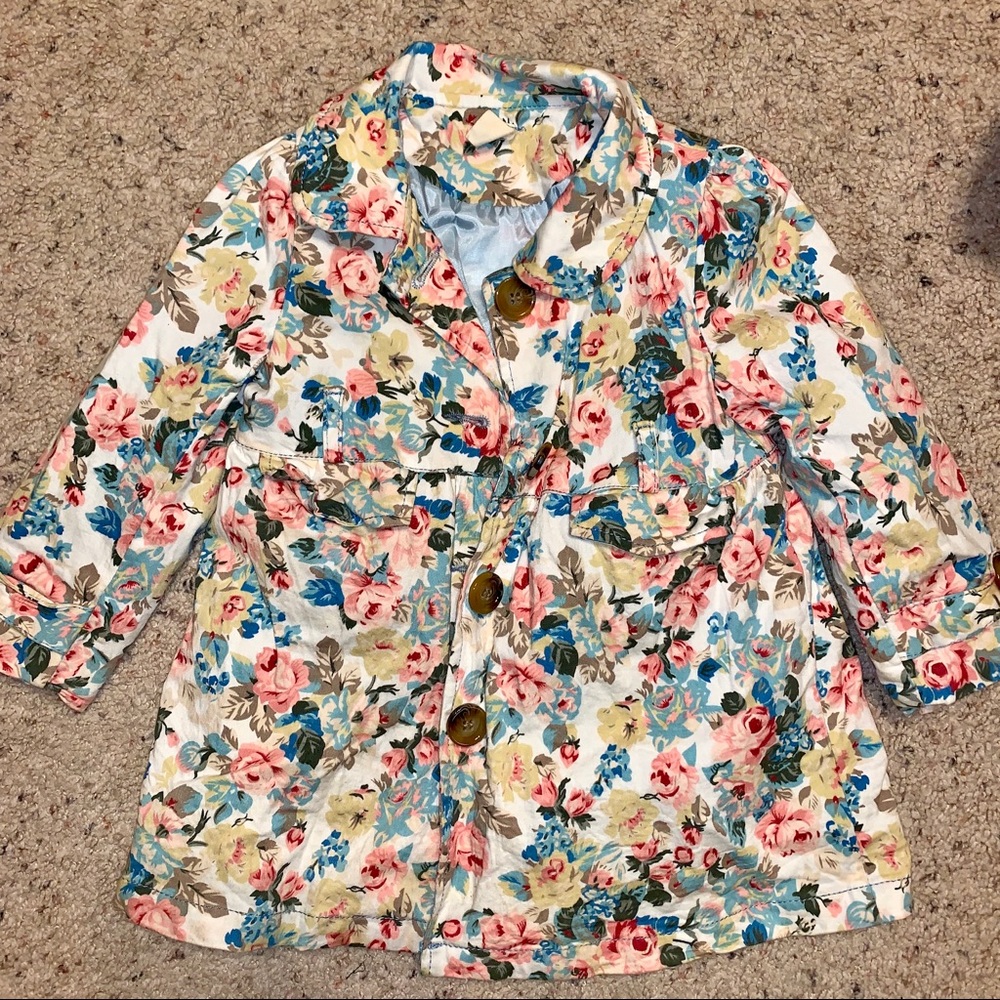 Floral Coat 4/5T
